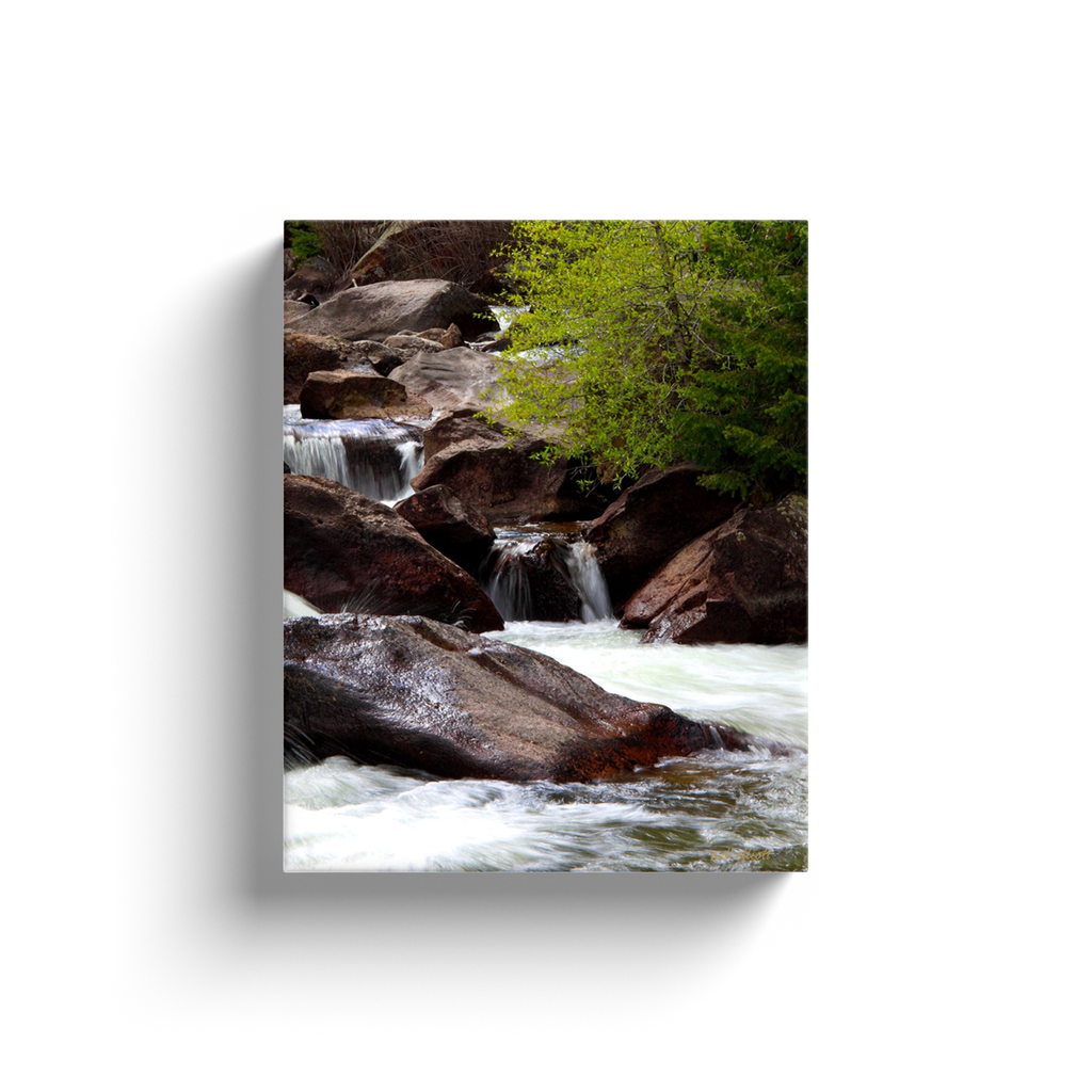 A long exposure photograph of South Boulder Creek at Eldorado Canyon State Park Colorado. Taken by the Arkansas Photographer a.d. elliott.  Printed on high quality, artist-grade stock and folded around a lightweight frame to give them a gorgeous, gallery-ready appearance. With acid-free ink that will last without fading or chipping, Features a scratch-resistant UV coating. Wipes clean easily with a damp cloth or to remove dust, vacuum gently using a soft brush attachment.